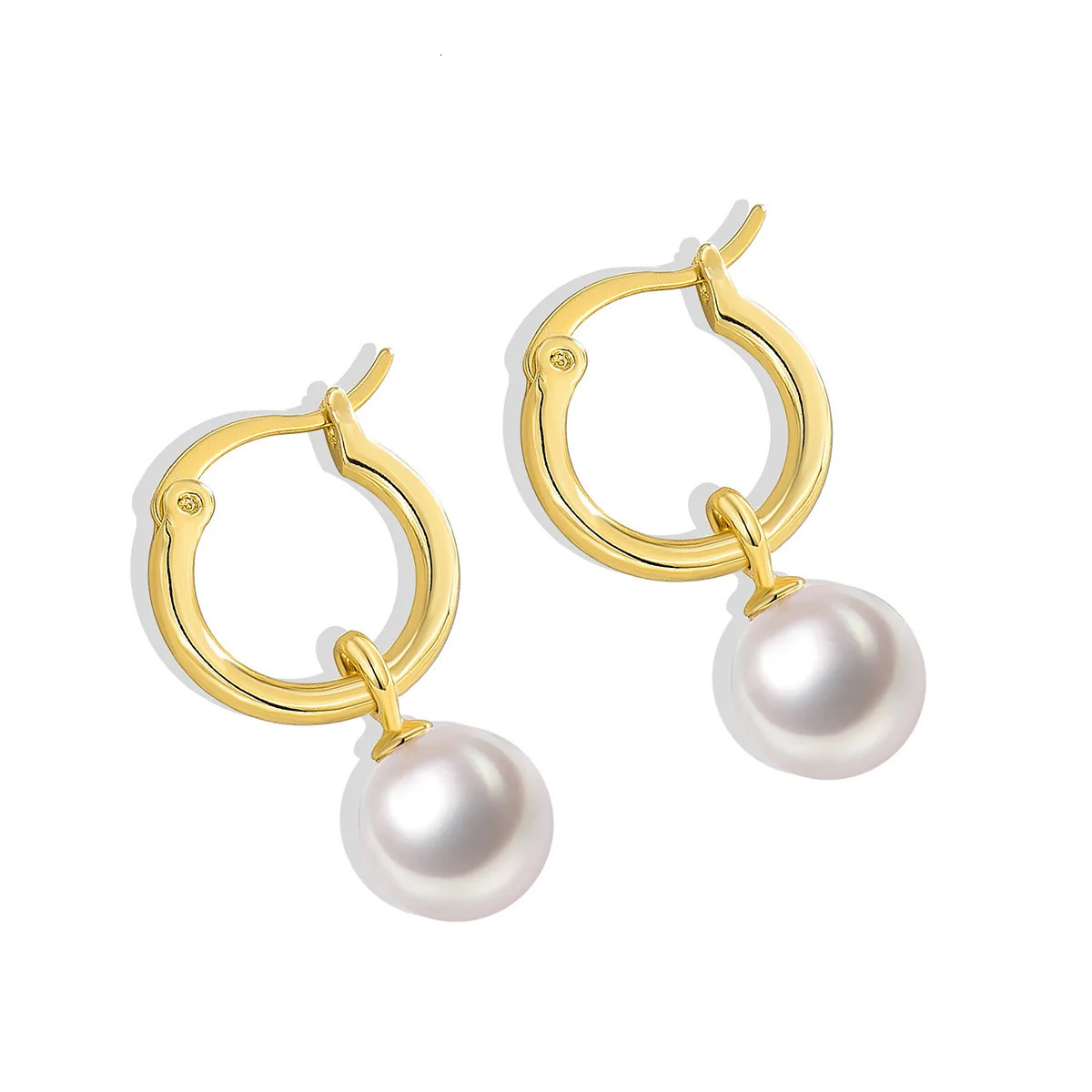Light Cozy Stainless Steel Waterproof Pendant Earring With Pearl Charms Real Gold 18K Plated Trendy Jewelry 250930