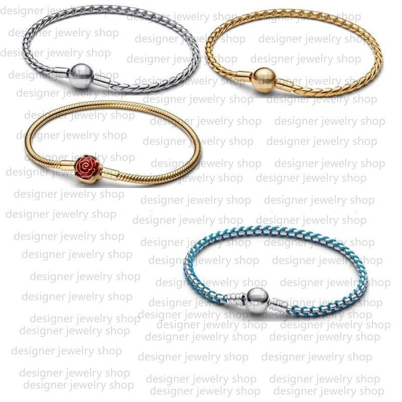 Designer bracelet 925 Silver bracelet for Bracelet Charm New Round Flower Snake Bone Chain Pan Home DIY Basic Bracelet