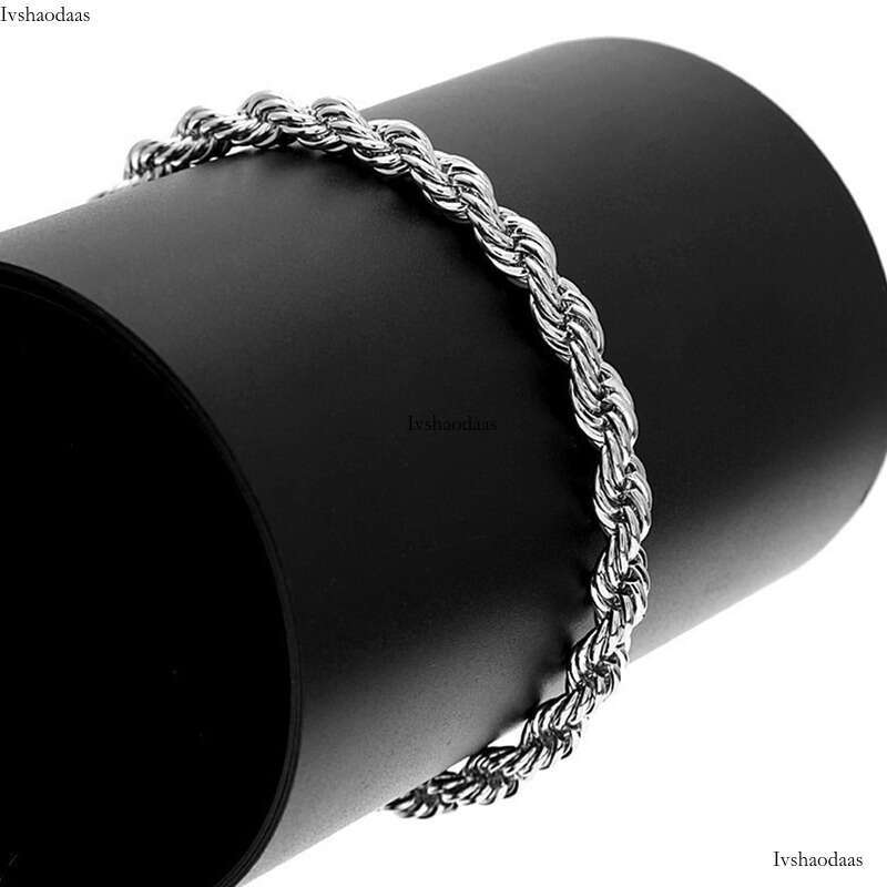 Custom 4mm 5mm 6mm Sier for Men Hip Hop Iced Out Clasp Moissanite Rope Chain