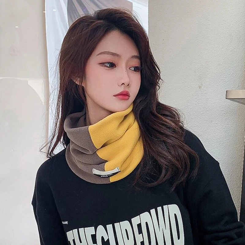 Lamb Fleece Neck Cover for Women Scarf Doublelayer Neck Protection Scarves Unisex Winter Cycling Plush Neckerchiefs Thick Warm 250929