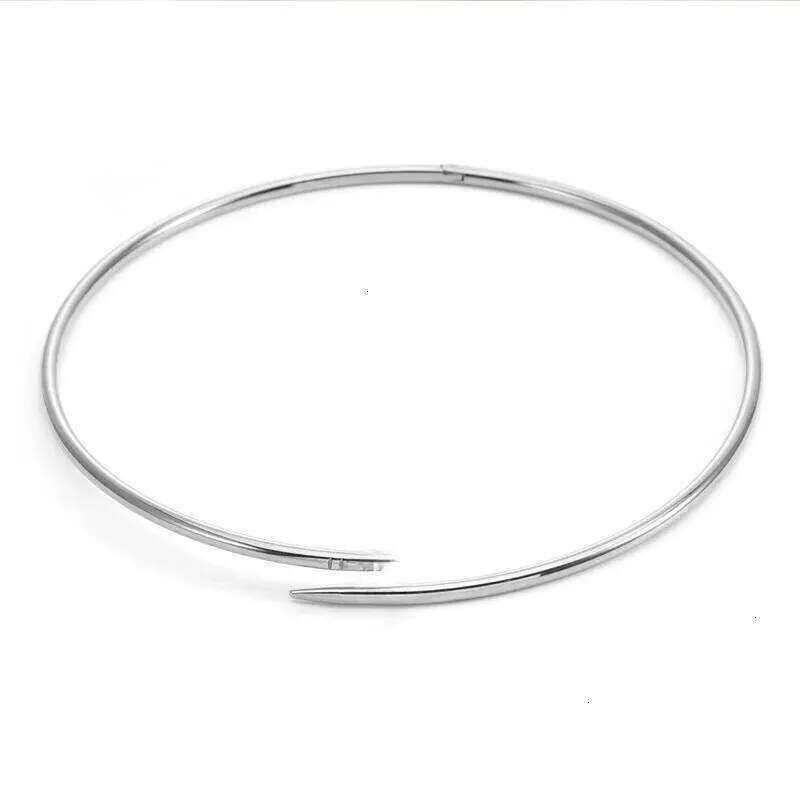 Thin Narrow Bangle for Women Men Stainless Steel Plated Gold Nail Bracelet Fashion Designer Jewelry Woman Christmas Gift