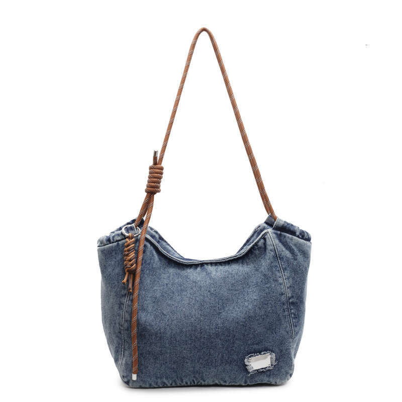 designer bag Luxury bag Denim for Women New Fashionable Single Shoulder Crossbody Large Capacity Student Commuter Tote Bag