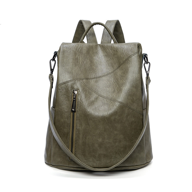 Designer Women's New 2025 Fashion Multi functional Splicing Cowhide Backpack