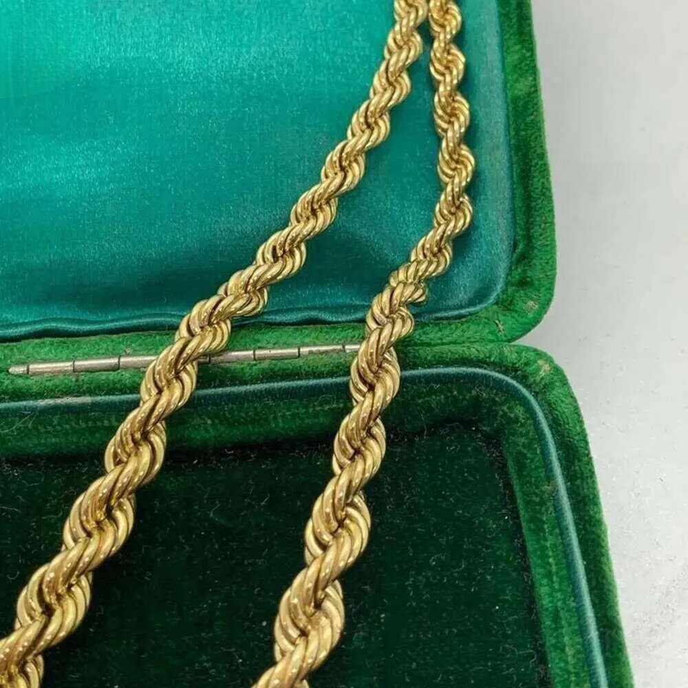 Lifeng Jewelry Thick Rope Chain Necklace Men Women 10mm Hip-hop Sier Gold-plated Short Choker