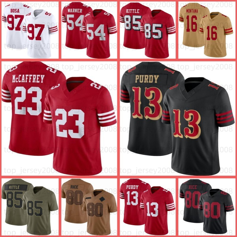 13 Brock Purdy Football Jersey The Faithful Christian McCaffrey Nick Bosa George Kittle Fred Warner Jerry Rice Ricky Pearsall Brandon Aiyuk Kyle Juszczyk Lenoir