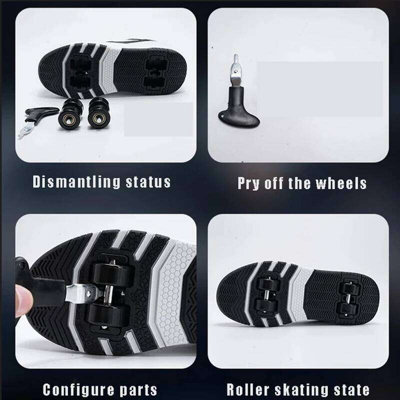 Four wheel roller Boys girls walking Casual outdoor sports slide and shrink school students pulleys shoes sneakers
