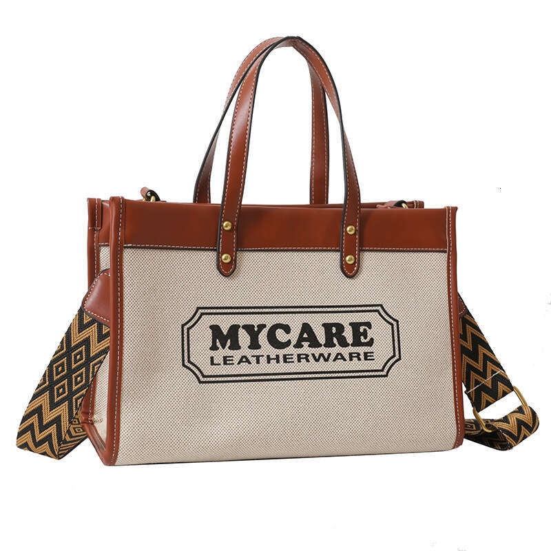 designer bag Luxury bag Canvas Women's New Simple Fashion Letter Print Handbag Shoulder Crossbody Tote Bag