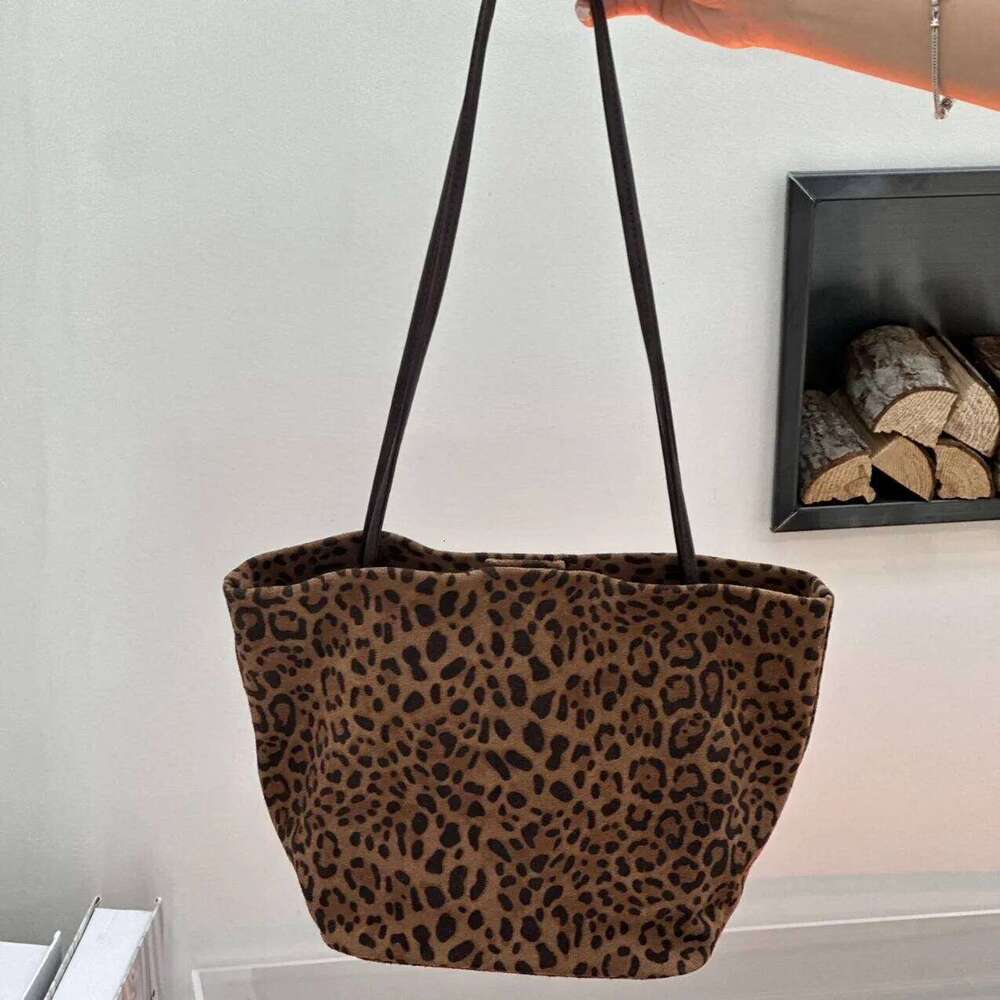 Leopard Print Suede Tote For Women Stylish Casual Large Capacity Shoulder Durable And Lightweight Dail Bag High Quality Suotong2510 Mdng