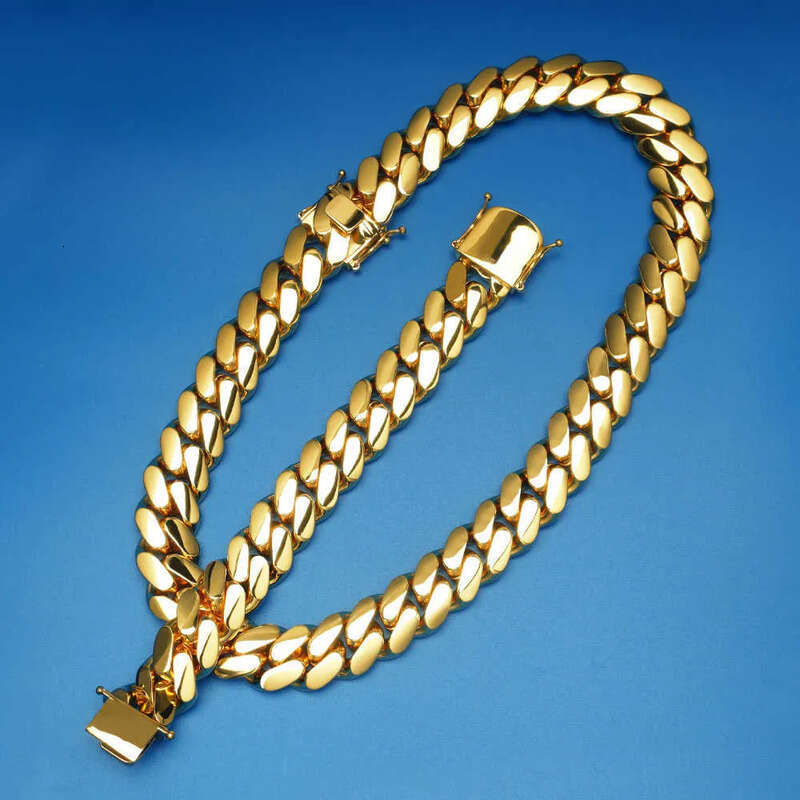 Necklace Custom Link Gold Cuban Miami Chain 20mm