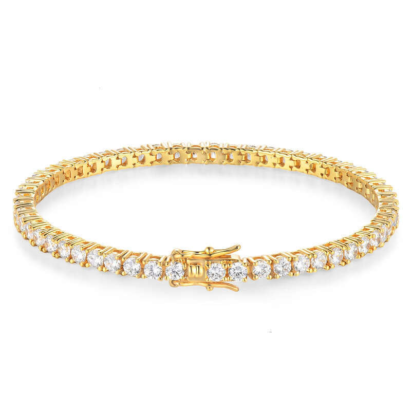 TennisChain Jewelry 2-6MM Tennis Chain Fashion Men and Women Hip-Hop Zircon Bracelet High-End Feel