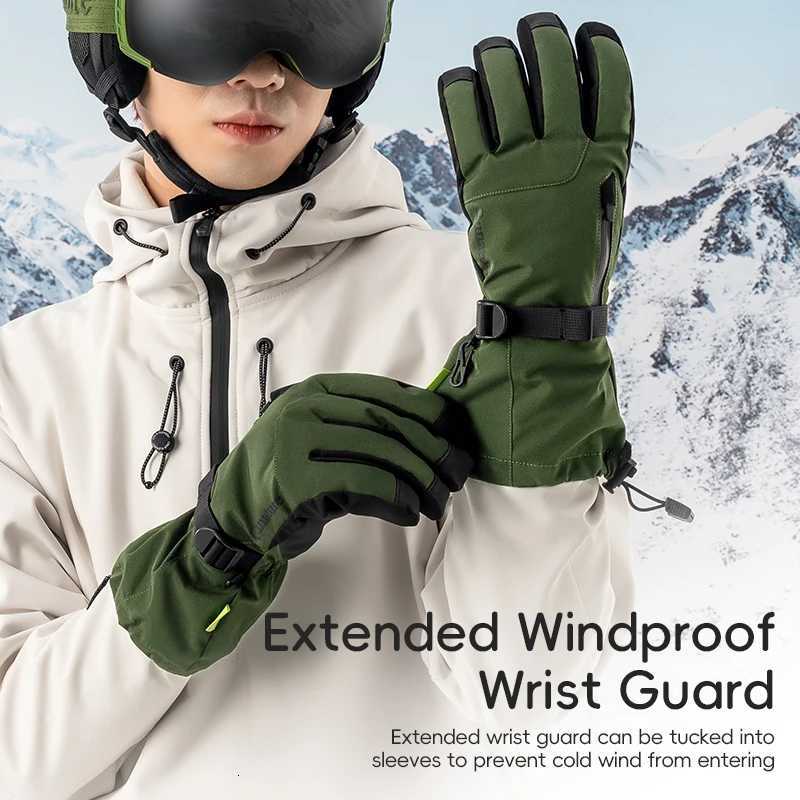 Qunature Ski Gloves Waterproof Windproof Gloves Snowboard Motorcycle Riding Driving Warm Touchscreen Thick Mountain Road Bicycle Z250925