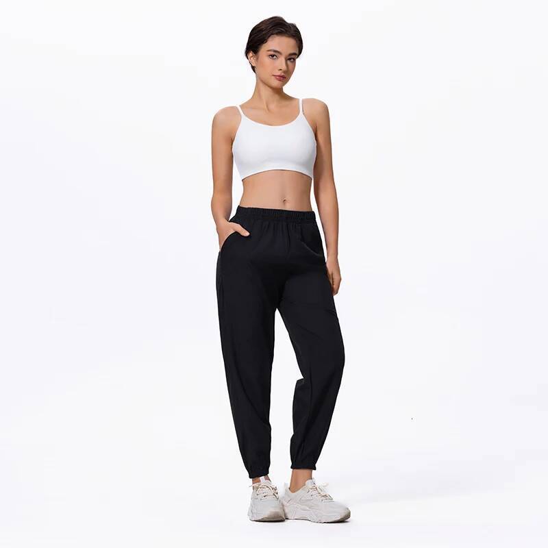Spring And Summer Thin Ladies Quick-drying Sports Casual Mesh Breathable Black Joker 9 Teenagers Running Harem Pants dongdumaoyi