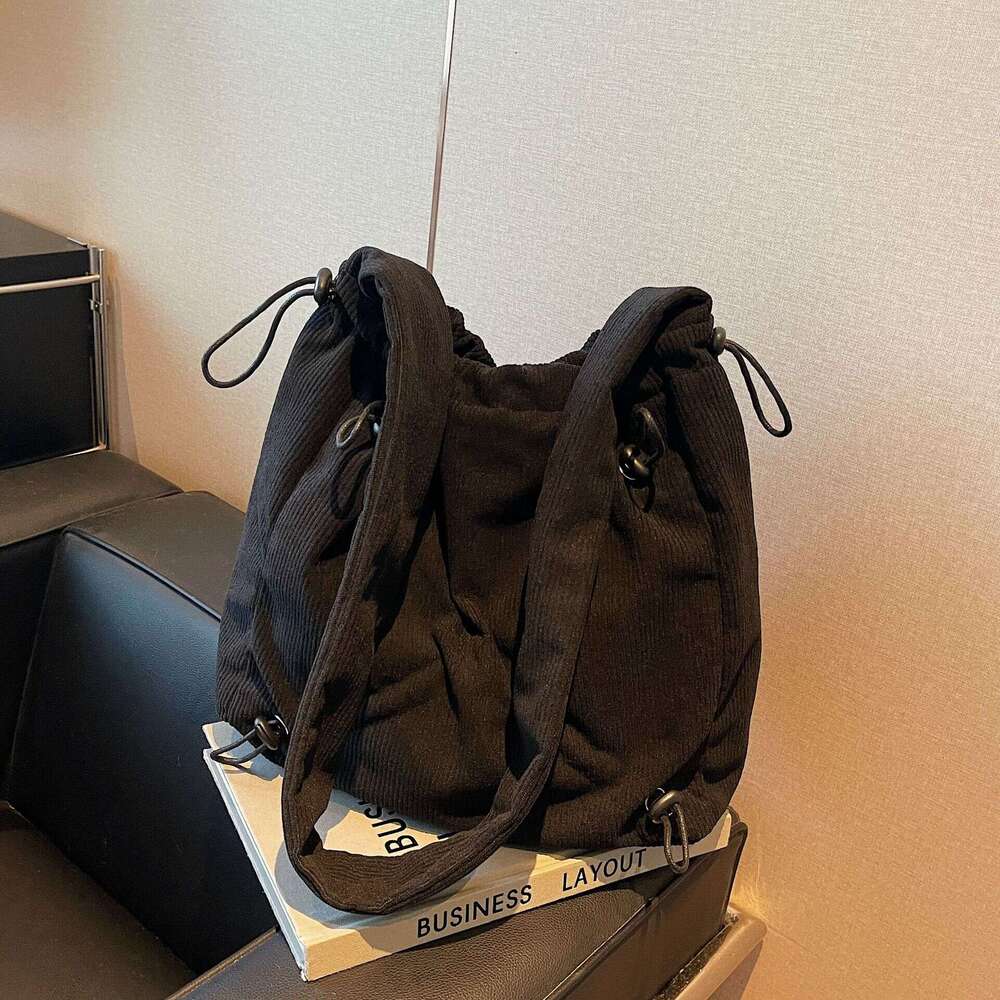 designer bag Luxury bag Fashion Casual Corduroy Large Capacity Single Shoulder Women's New Versatile Crossbody Bucket Underarm Tote Bag