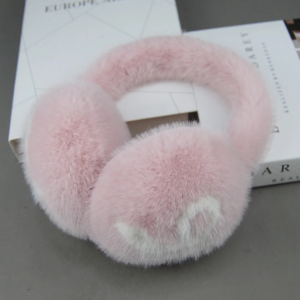 Winter Outdoor Mink Fur Earmuffs Women Keep Warm Mink Fur Earmuff Girl Winter Ear Protection 250930