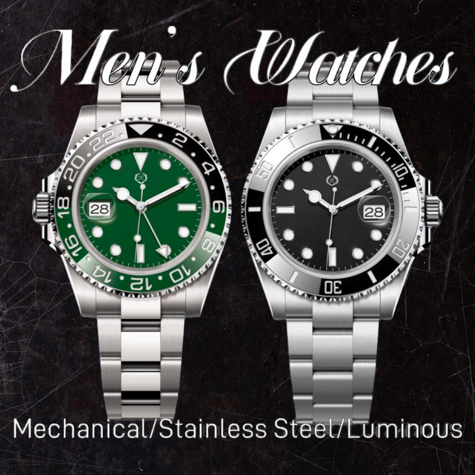 watch men's watch mechanical ceramic watch all stainless steel watch sapphire luminous watch business casual montre watches