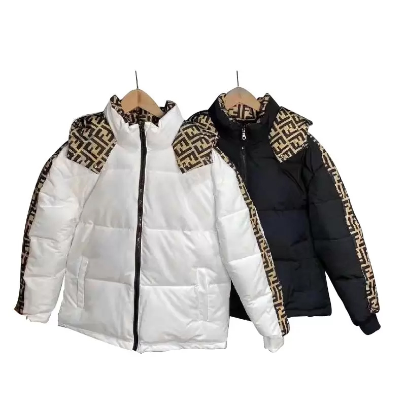 Mens Puffer Jacket Both sides Parka down jacket Classic Casual Fashion Outdoor Winter Coat for Men and Women Detachable Hood Windproof and Warm