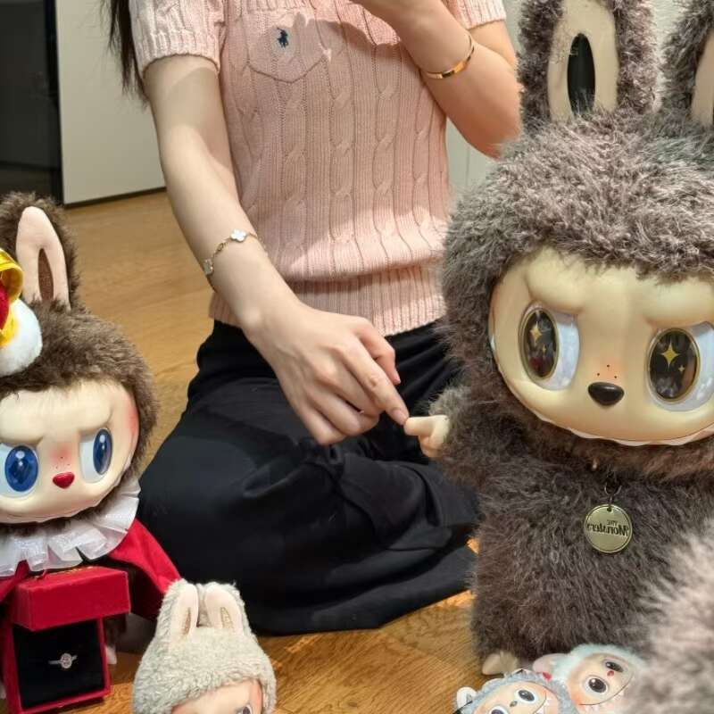 Labubu ZIMOMO Leader LABUBU Angel Vinyl Plush Doll 58CM Big Baby