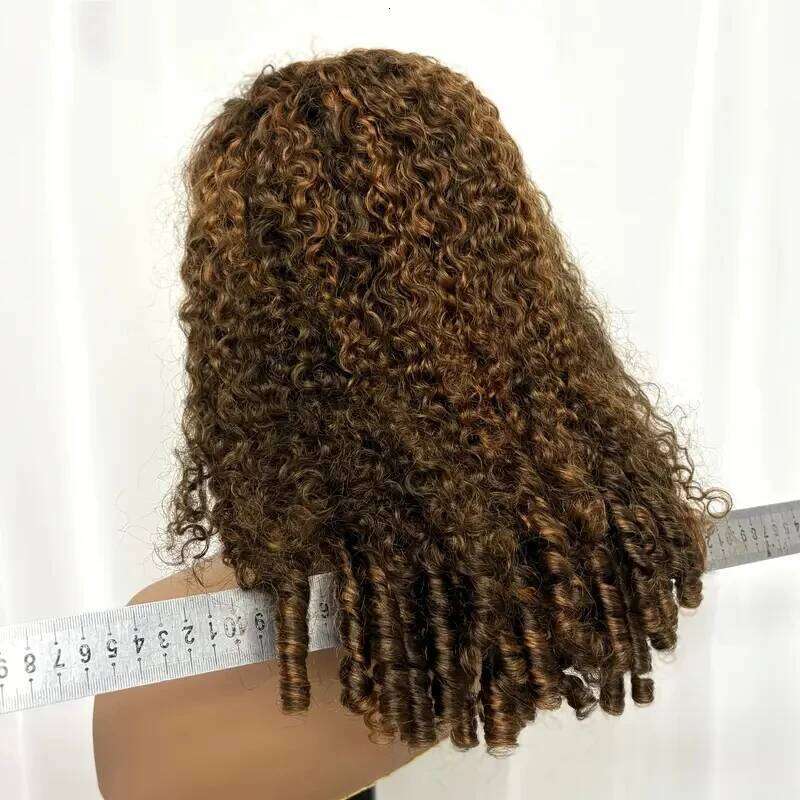 Highlight Burmese HD Lace Front 13X6 Deep Human Hair Frontal Voluminous Curly Water Wave Glueless Wigs Xiusiyuan2510