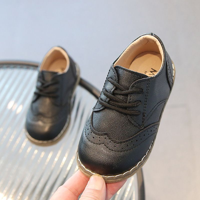 Boys Leather Shoes Kids Designer Shoes Breathable Toddler Shoes Kidszworld Flat Lace Up Leisure Boys Sneakers Sizes 21 - 30 K0675