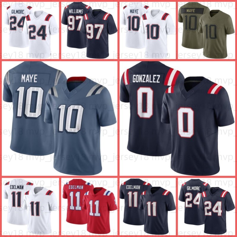 Stefon Diggs 10 Drake Maye Matthew Football Jersey Will Campbell TreVeyon Henderson Tom Brady Kendrick Bourne Stevenson Mike Gesicki Christian Gonzalez