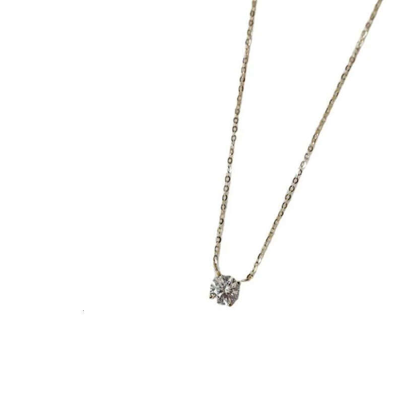 2024 Choucong Moissanite Dia Pendant Simple Fashion Jewelry Real 100% Sterling Sier 14K Gold Solitaire Gemstones Women Beach Clavicel Necklace Gift