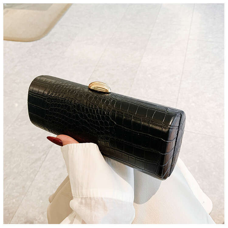 designer bag Luxury bag Warm Brown Crocodile Pattern Long Baguette Handbag Trendy Motorcycle Date Party Irregular Bag