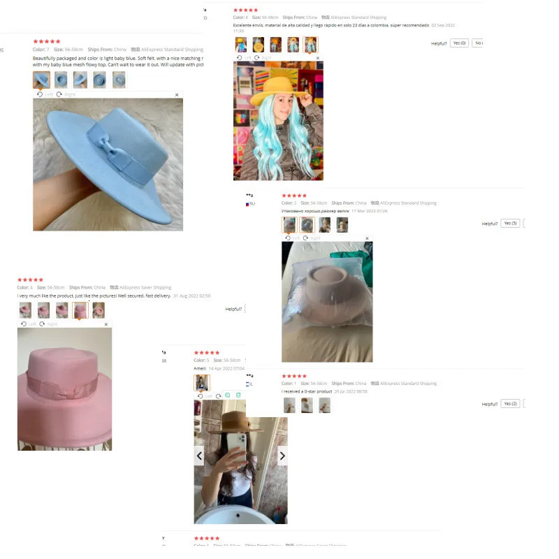 Wholesale price Fedora hat winter circular concave convex surface flat top fashion men and women felt jazz hat Fedora 250930