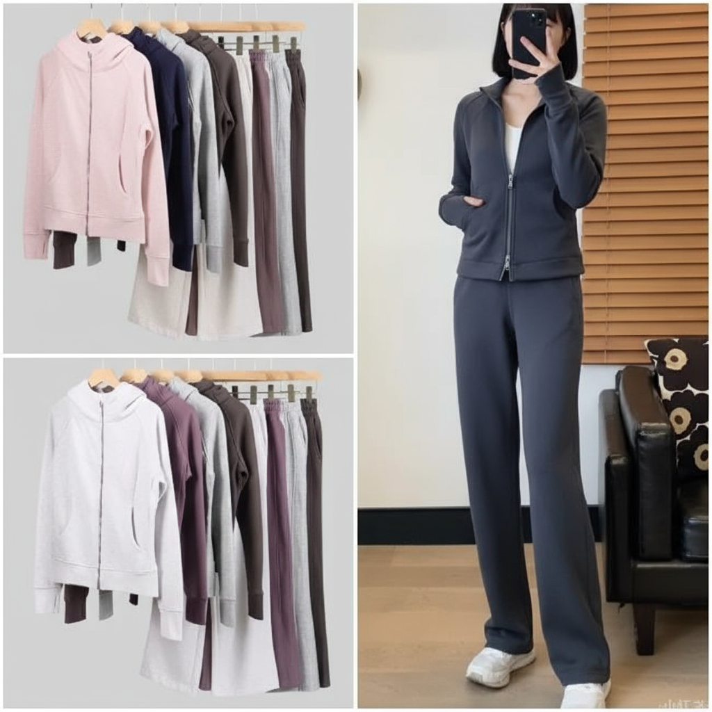 2 piece set Yoga gold zipper scuba luluity lemonion jacket Gym belt bag Pant Women Full Zip Sportswear Workout Track Sweatshirt luluity lemonion leggings hoodie