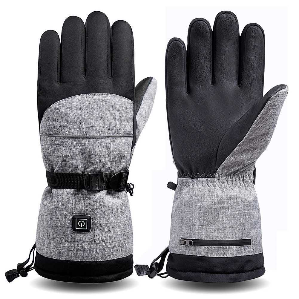 1Pair Winter Heating Gloves Thermal Electric 5000mAh Battery Waterproof Rechargeable for Outdoor Climbing Hiking Skiing Cycling Z250925
