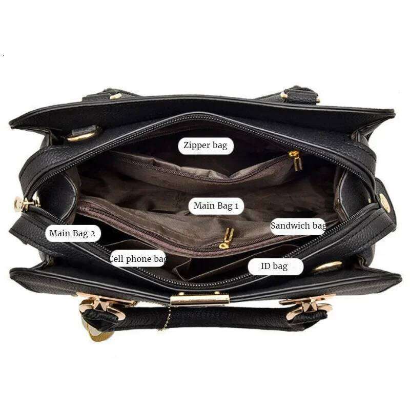 New Woman Shoulder Large Capacity Handbag for Women Crossbody PU Portable Bucket Bag Ladies Messenger Tote Bags