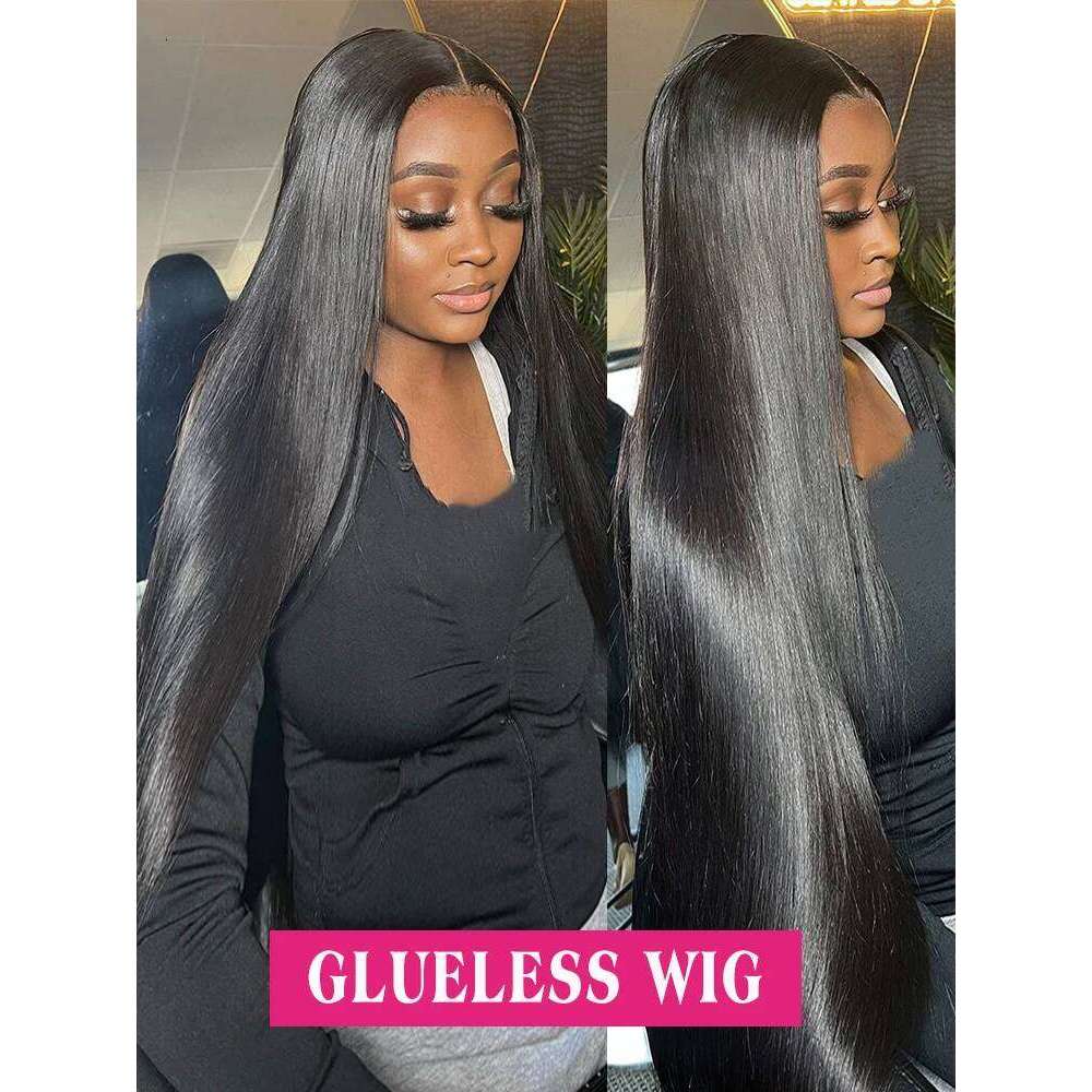 Glueless 6X4 5X5 9X6 Pre Cut Closure Wigs Smooth Straight 360 13X4 13X6 Lace Front Wig Human Hair Xiusiyuan2510