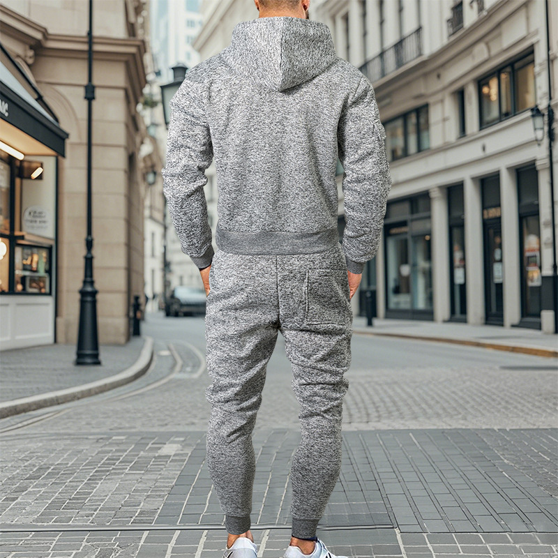 Men's Tracksuits Fashion Streetwear Quality Autumn Winter Warm Tracksuit Hooded Sweater Long Pants Set Men Women Sports Pullover
