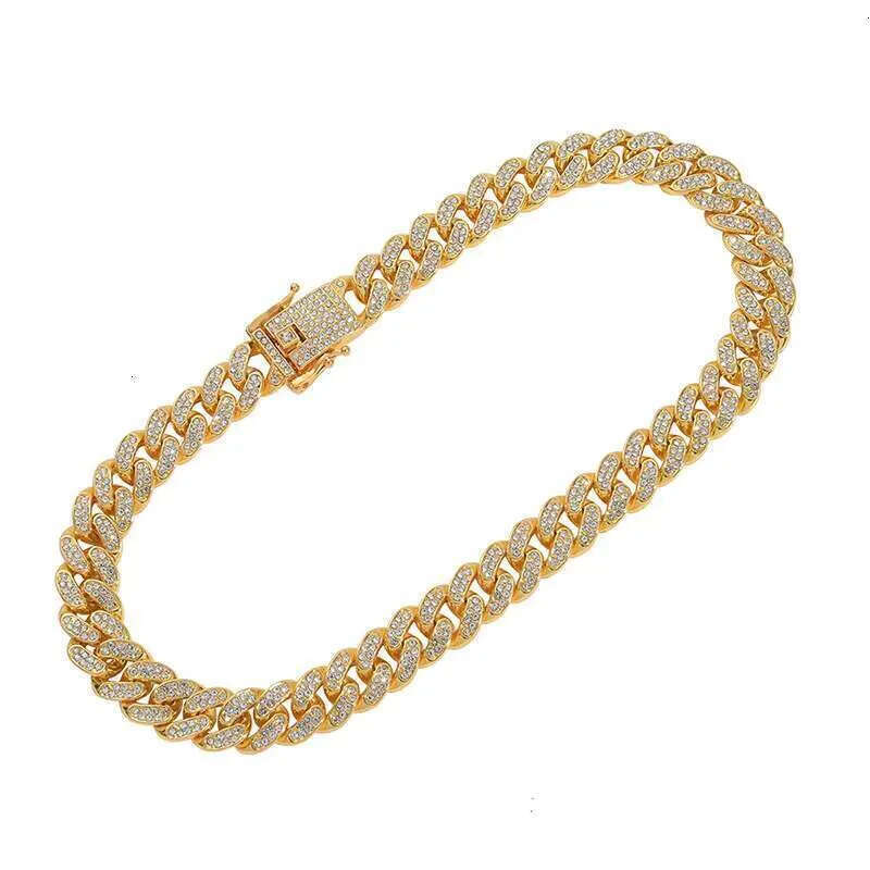 DHCollections 13mm Bg Rhie Golden Miami Cuban k Chain Men's Hip Hop Necklace Jewelry