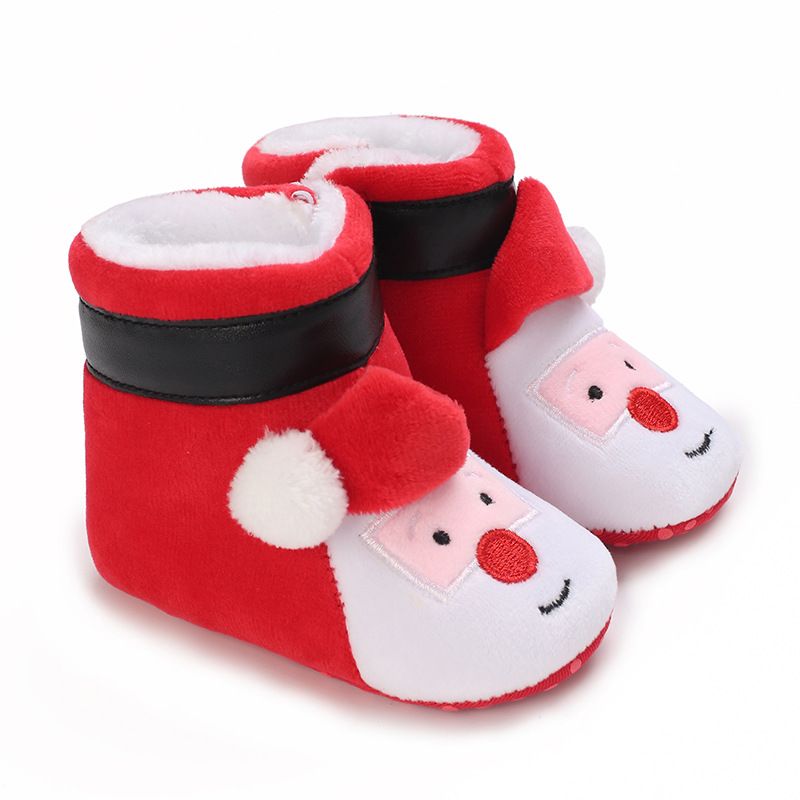 New year Christmas Newborn Baby Shoes Boys Girls Toddler First Walkers Soft Bottom Kidszworld Infant Flats Warm Snow Boots 0-18 Months K003