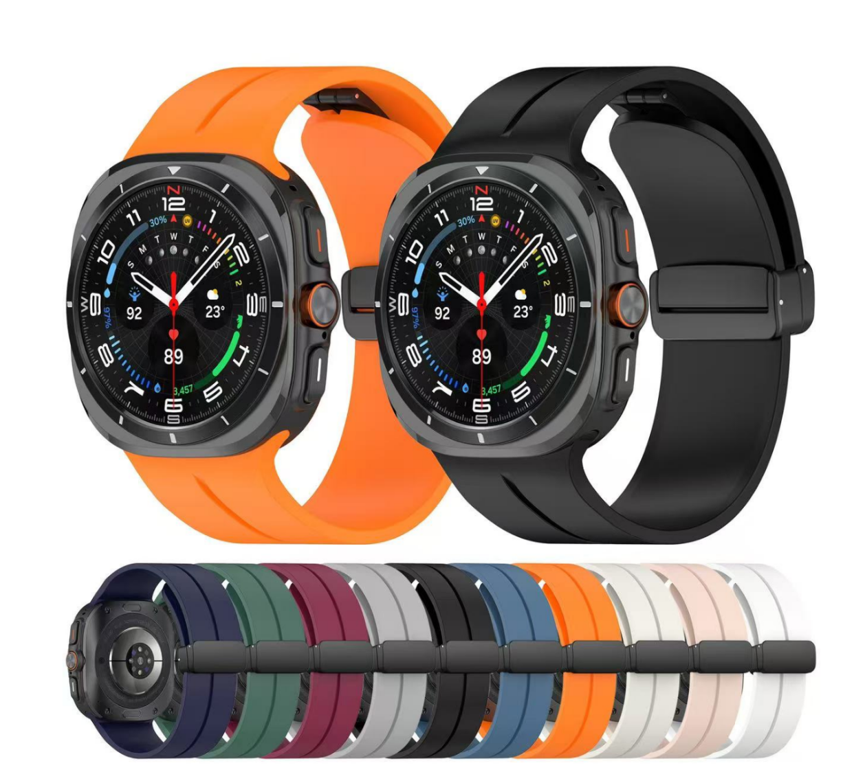 AAA+quality Watch 7 Ultra 2 Smart Watch Video GPS NFC 47mm AMOLED Fitness Tracker Health Smartwatch with free Strap wristband Bracelet Series 10 S10 S25 Ring 8 colors SS