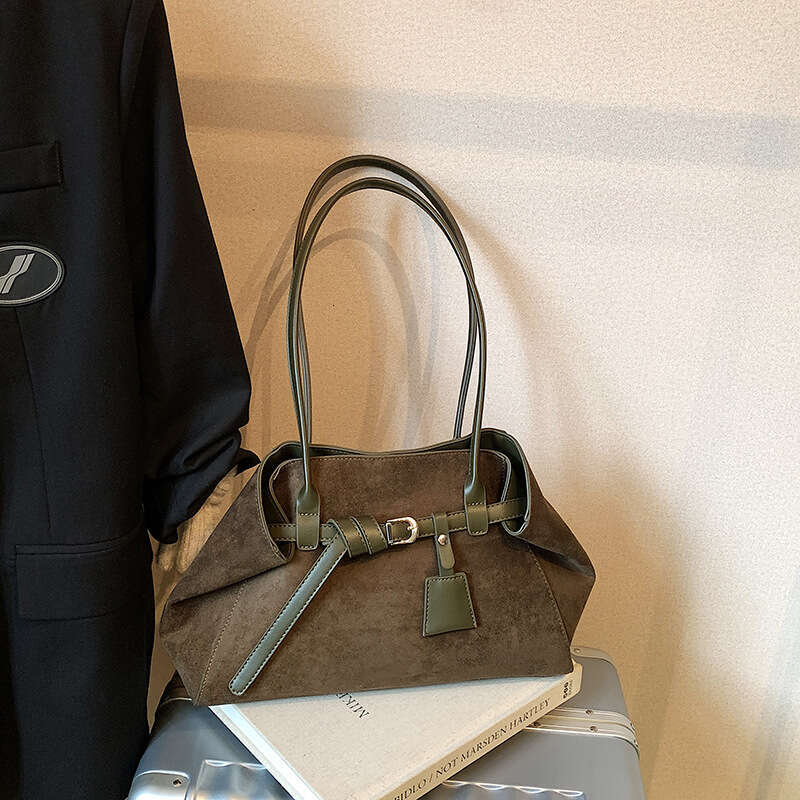 designer bag Luxury bag High-end Matte Large Capacity Tote New Fashion Versatile Suede Single Shoulder Commuter Underarm Bag