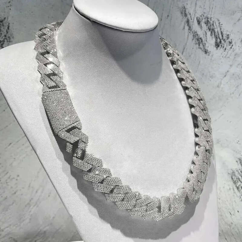 moissanite necklace designer jewelry cuban k chain Iced Out Pass Dia Tester fashion Sterg Sier Necklace Vvs Moissanite chains for men necklaces