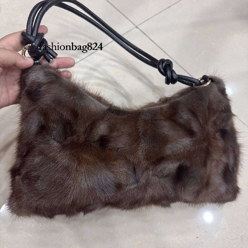 Real Fur Shoulder Bag Women 2025 New In High Quality Mink Hair Fashion Designer Handbag Trend Casual Elegant Female Bags