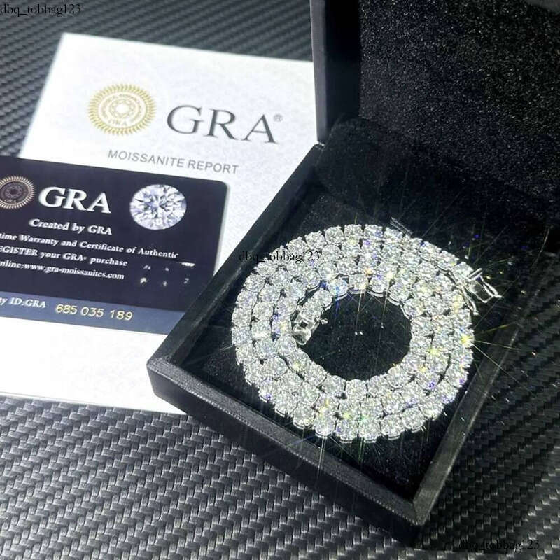 Pass Dia Test 2MM 3MM 4MM 5MM 6.5MM S Sier Women Men Necklace Moissanite Tennis Chain Wholesale Price