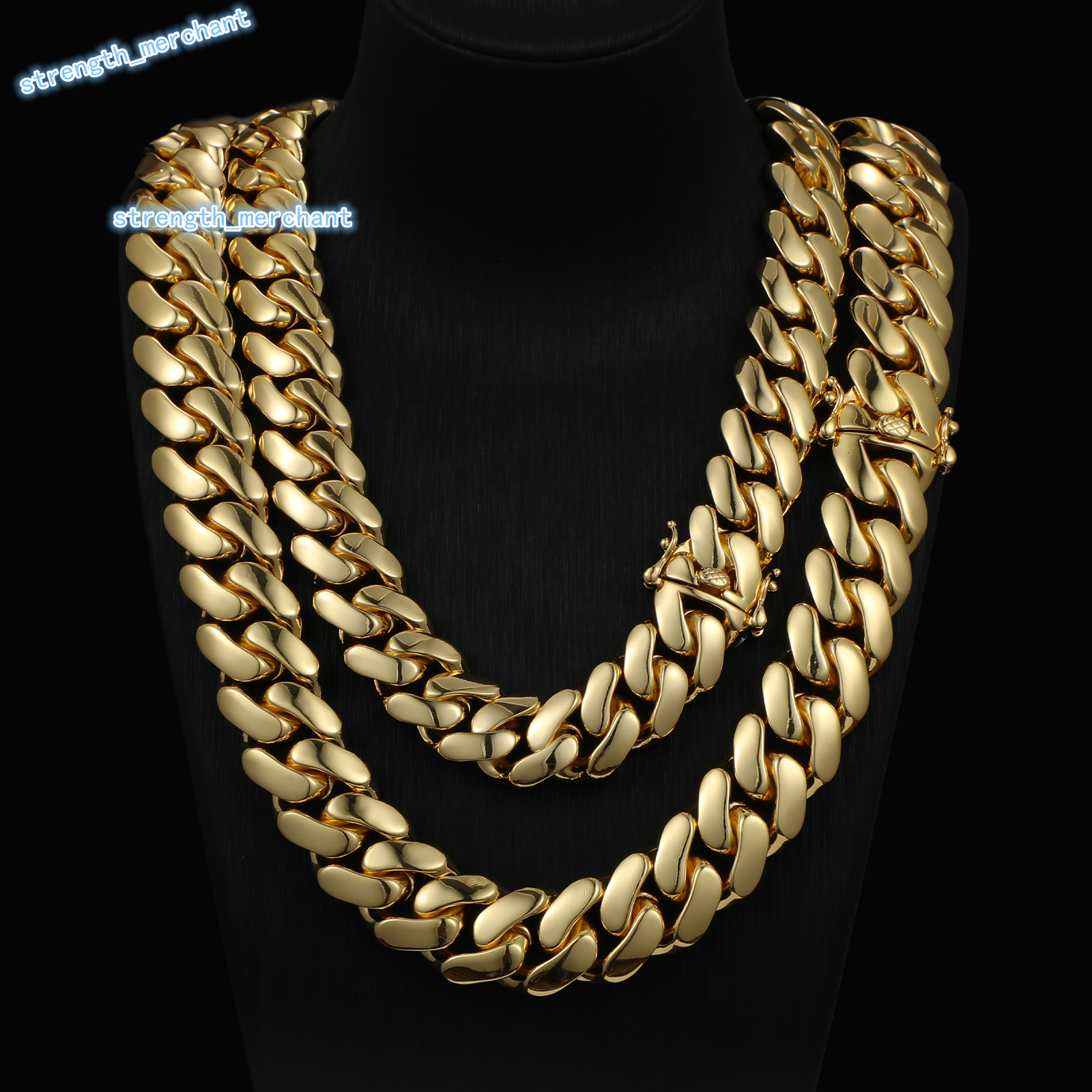 Jewelry Wholesale Bulk 10 Pcsset 1022mm 10K 14K 18K 24K Gold Heavy Choker Cubana Solid Miami Cuban Link Chain Necklace for Men