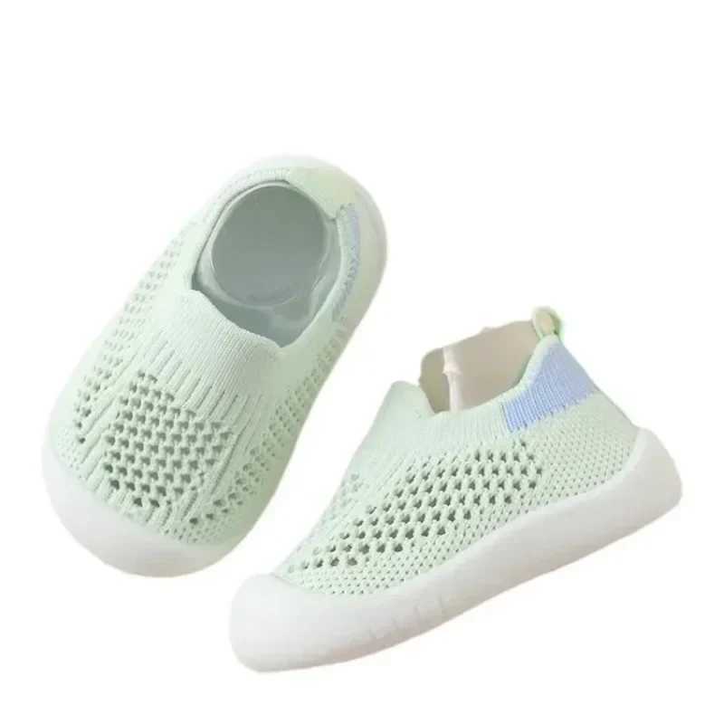 2024 Summer New Baby Soft Sole Nonslip Mesh Breathable Fresh Cute Boys and Girls Comfortable All Match Leisure Toddler ShoesJ250930