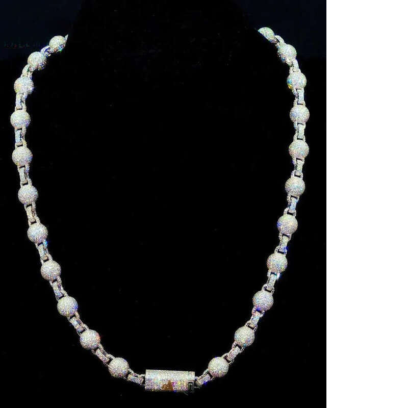 Hot Selling High-end Fashion VVS Round Moissanite Dia Chain Necklace Jewelry