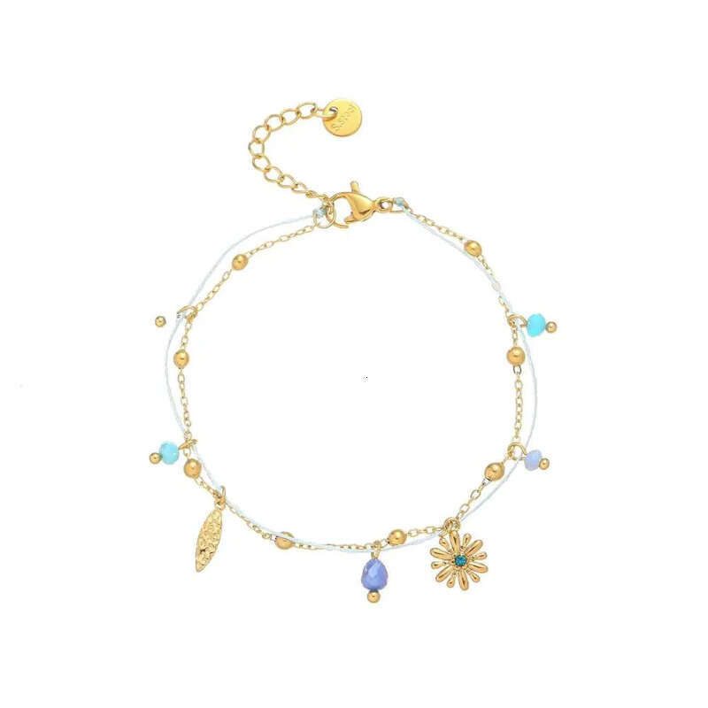 DHCollections Dyola New Arrival Gold Plated Designer Jewelry Stainless Steel for Women Double Layer wer Pearl Bracelet
