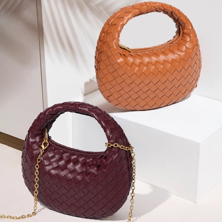 Designer Handbag New Mini Dumpling Bag Fashion Luxury Bag Chain Shoulder Handbag Handmade Woven Crossbody Women's Bag