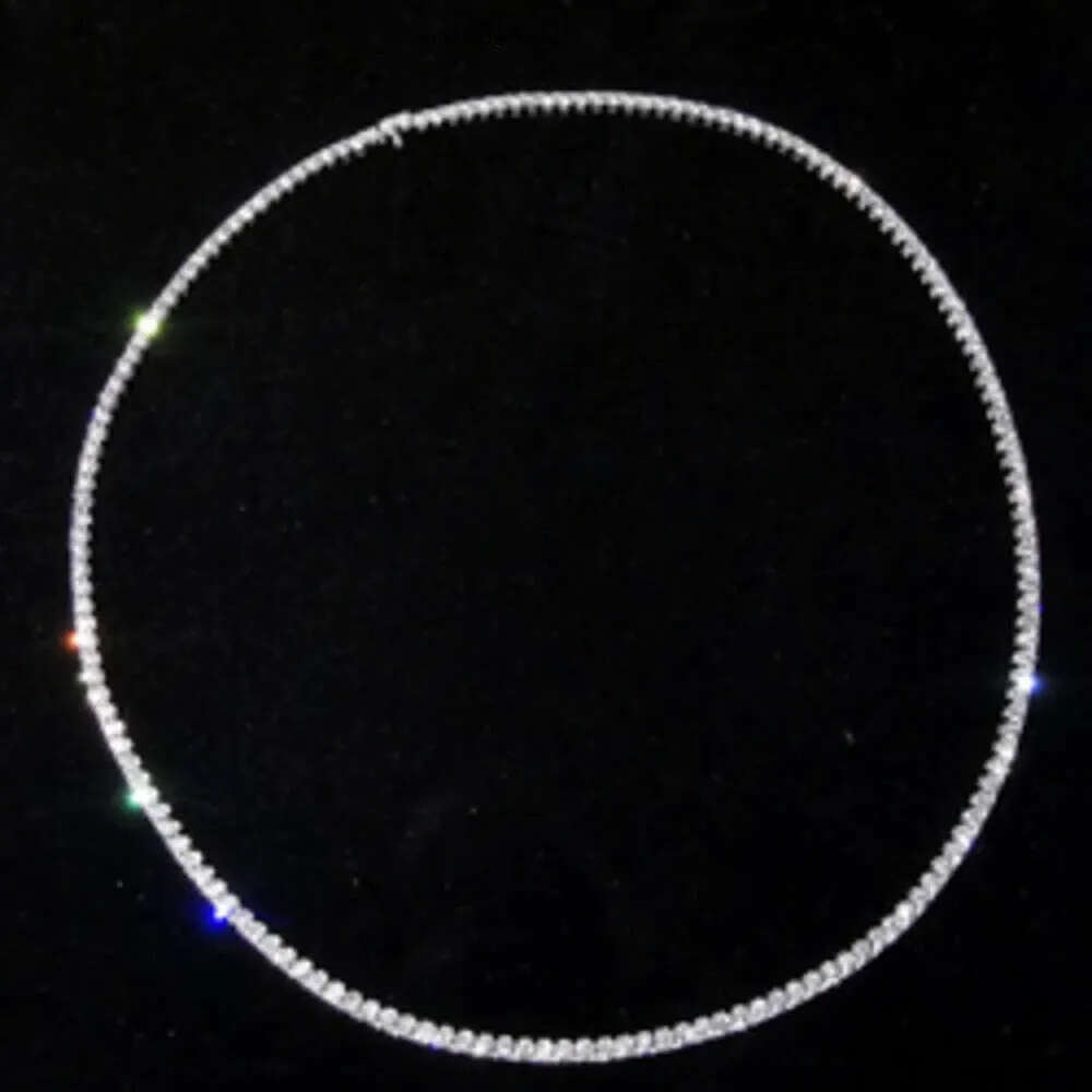 Style Design 14K Au585 Solid Pure White Gold Lab Grown Dia Moissanite Tennis Necklace for Women Wedding