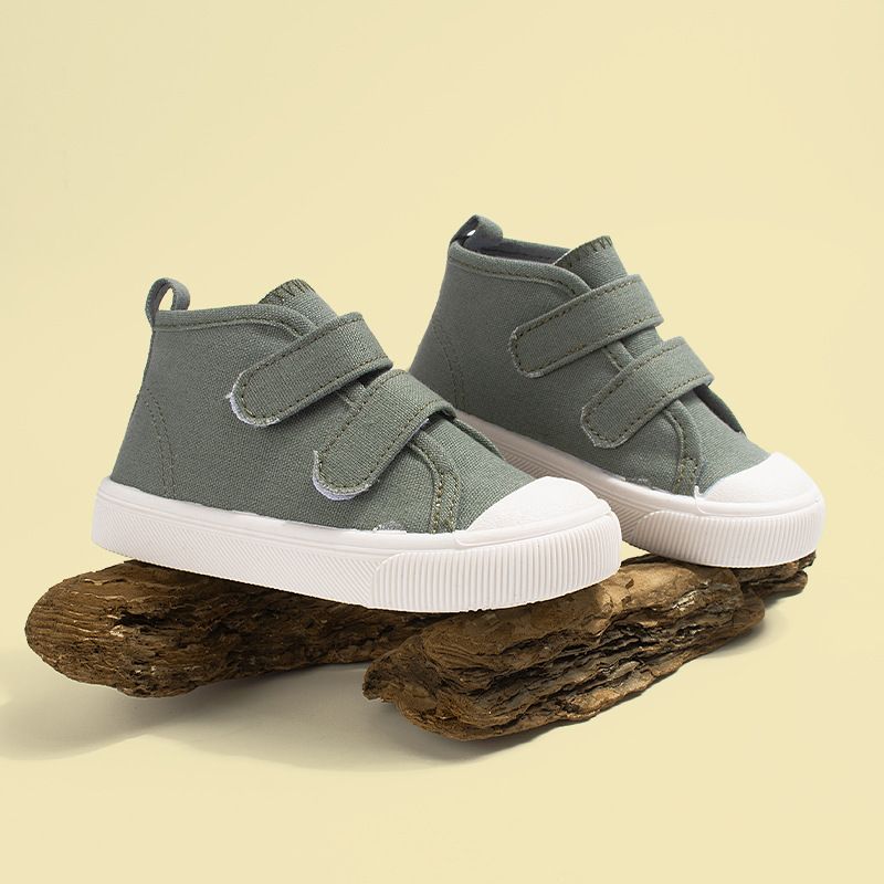 High Top Kids Canvas shoes Toddlers Cloth Shoes Anti Slip Kidszworld Boys Girls Children Canvas Casual Shoes Sizes US5C-10C K0658
