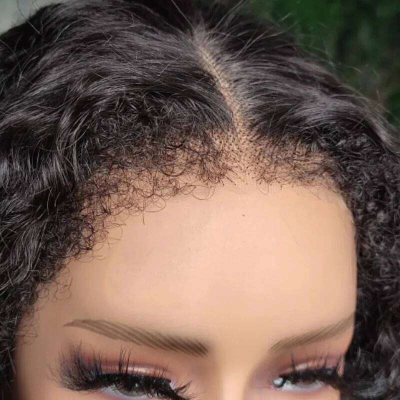 4C Kinky Edges Hairline 9X6 HD Lace 250% Human Jerry With Baby Hair Pre Plucked Wig For Women Curly Xiusiyuan2510