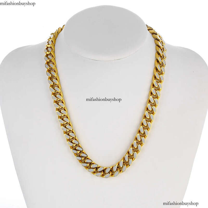 Hip Hop Punk Chain Reflect Light Real Gold Plated Stainless Steel Necklace Rap Jewelry
