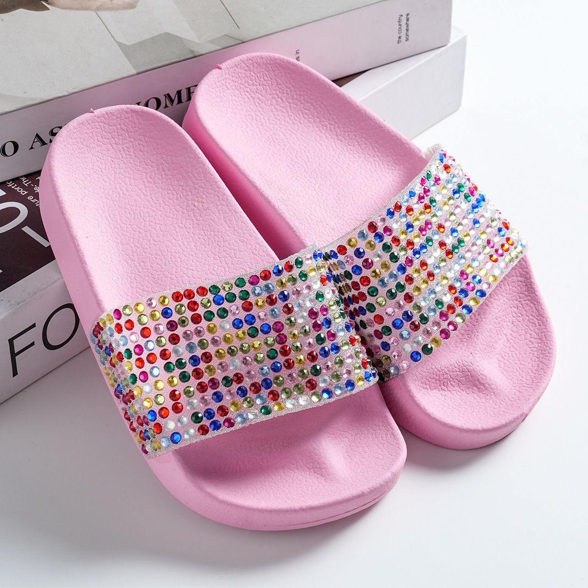 Kids Shoes Simple Fashion Girls Slippers Leisure Home Lightweight Comfortable Kidszworld Toddler Youth Flat Slippers Size 24 - 35 US7.5C-US3Y K0689