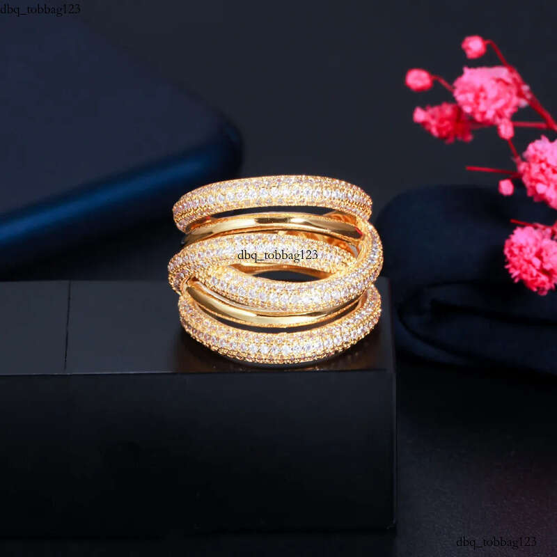 2022 Choucong Brand Wedding Rings Jewelry Gold Fill Pave White Sapphire CZ Dia Eternity Gemstones Women Cross Engagement Band Ring Gift